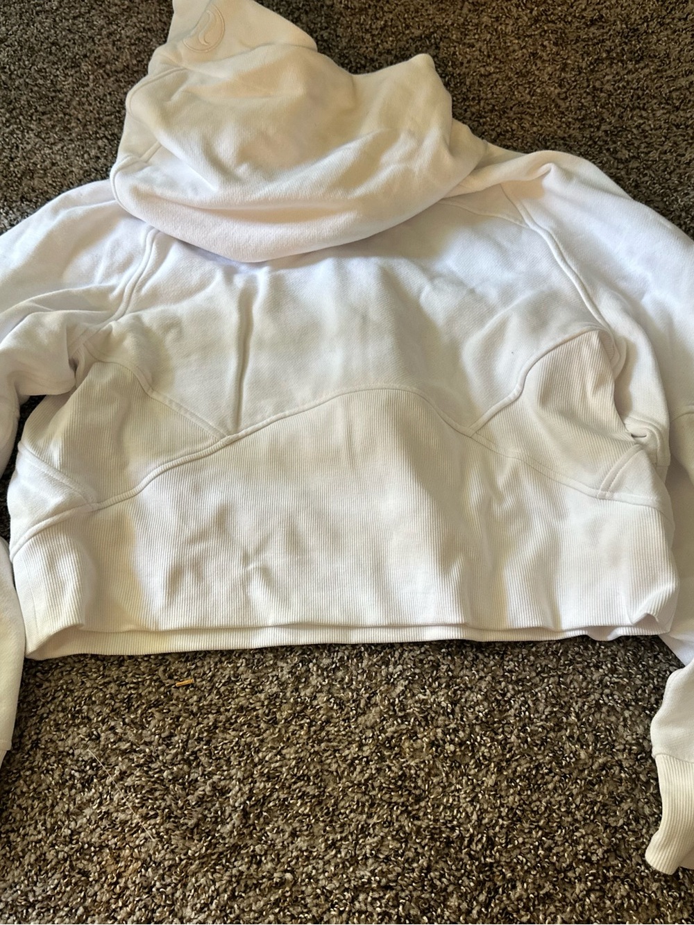 lululemon white cropped scuba hoodie - Picture 2 of 5